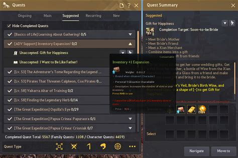 [Game Play] [Guide] Character Inventory Slots optimization .
